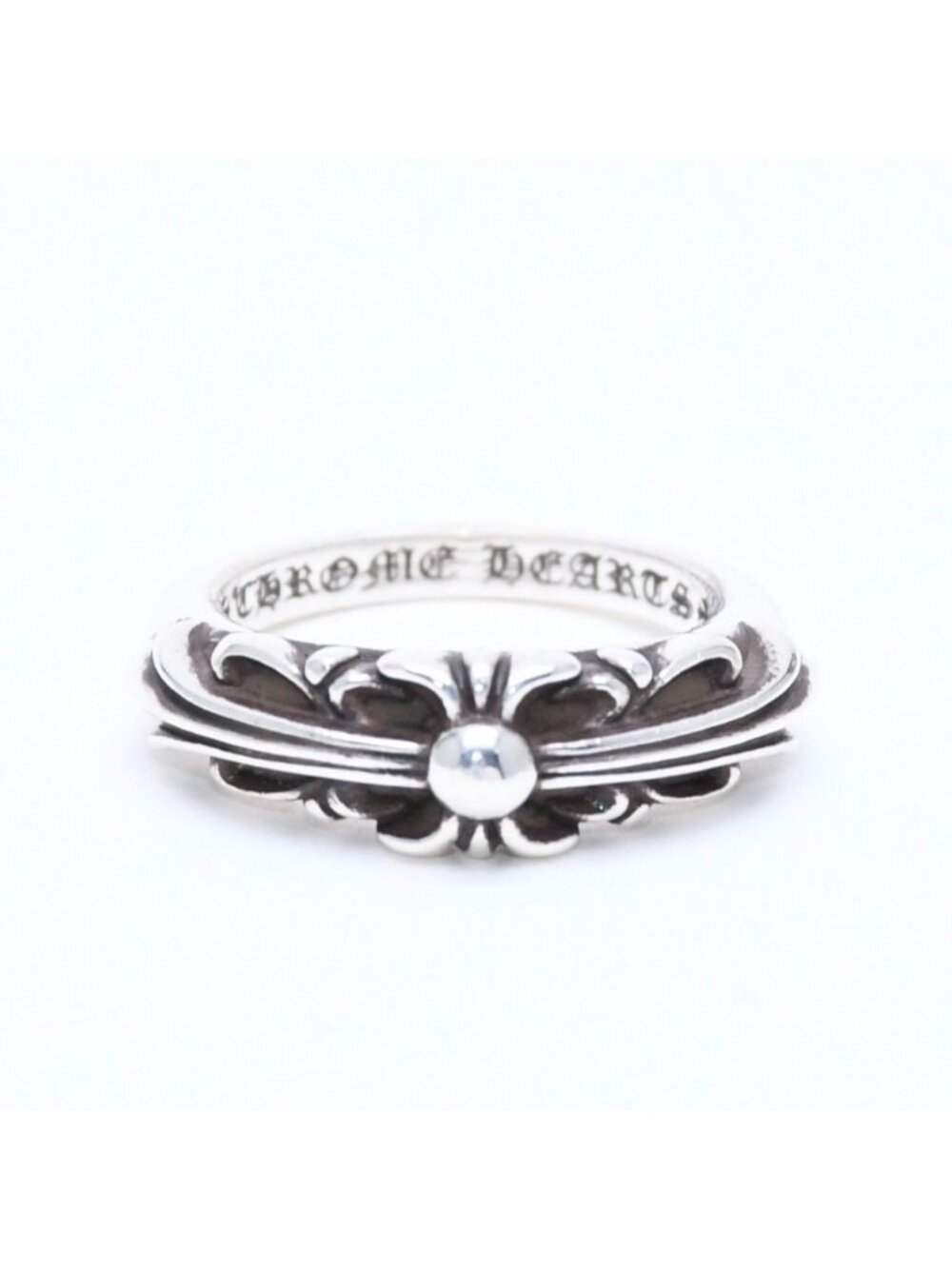 Chrome Hearts Baby Flrl Cross Ring Classic Floral Black Sling